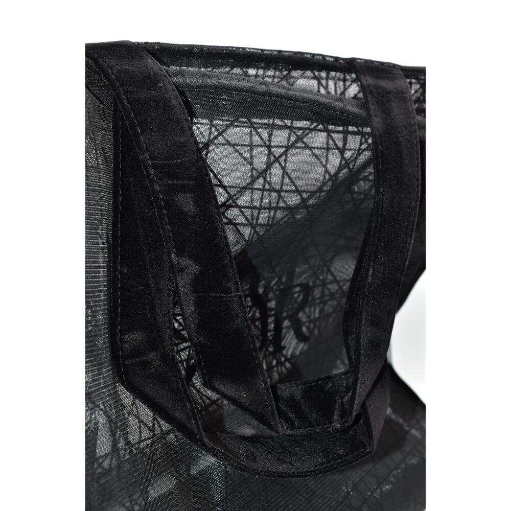 Christian Dior Beach Tote Bag Black Velvet Mesh Limited Beauty Parfums Gift GWP - Picture 9 of 10
